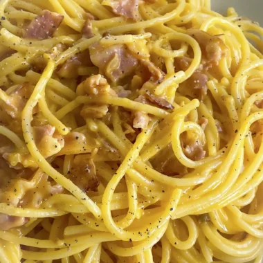 home Italian recipe of carbonara