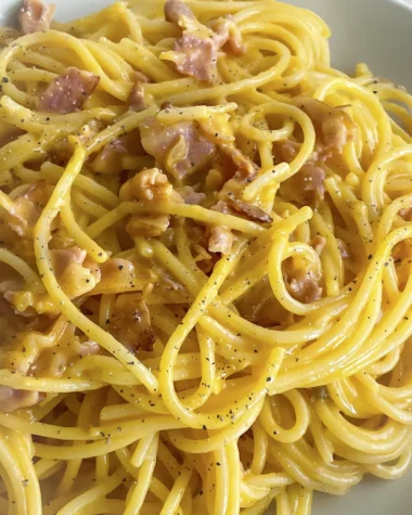 home Italian recipe of carbonara