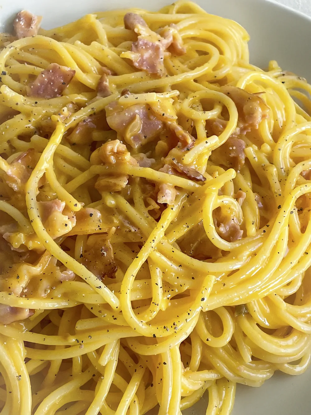 home Italian recipe of carbonara